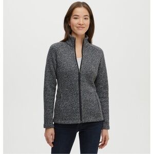 MEC Teslin Zip Sweater Black / White Herringbone Size S